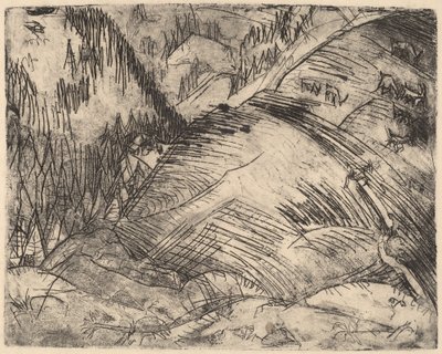 Berghang mit Ziegen, 1920 von Ernst Ludwig Kirchner