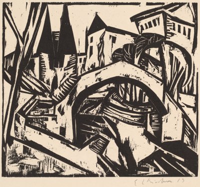 Flussufer bei Elisabeth Berlin von Ernst Ludwig Kirchner