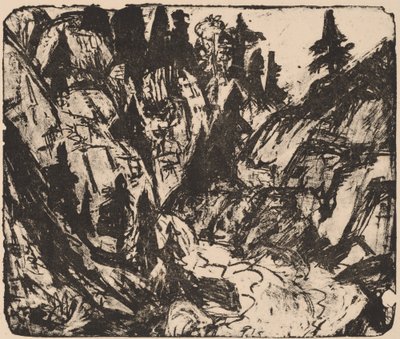 Felsiger Bach, 1919 von Ernst Ludwig Kirchner