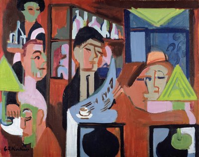 Ein Café in Davos von Ernst Ludwig Kirchner
