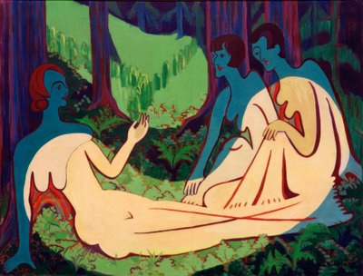 Akt im Wald (große Fassung) von Ernst Ludwig Kirchner