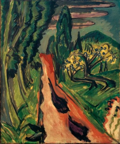 Autostraße im Taunus von Ernst Ludwig Kirchner