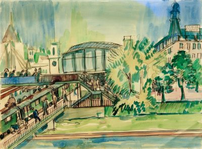 Bahnhof am Kanal von Ernst Ludwig Kirchner