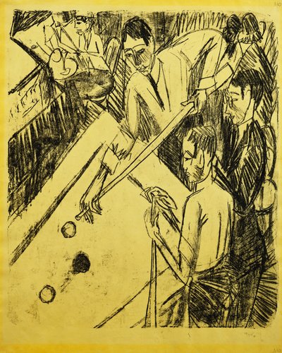 Billardspieler, 1915 von Ernst Ludwig Kirchner