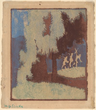 Kastanienbäume im Mondlicht von Ernst Ludwig Kirchner