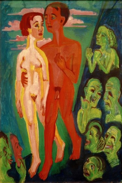 Das Paar vor den Menschen von Ernst Ludwig Kirchner