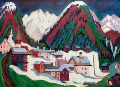 Dorf Monstein bei Davos von Ernst Ludwig Kirchner