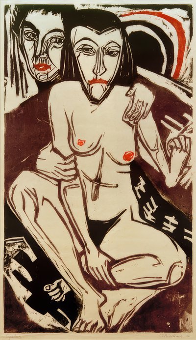 Melancholie (Selbstbildnis mit Erna) von Ernst Ludwig Kirchner