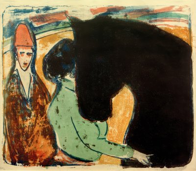 E.L.Kirchner, Rapphengst, Reiterin und Clown von Ernst Ludwig Kirchner