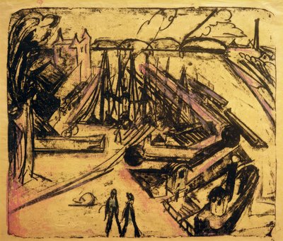 Freihafen Frankfurt am Main von Ernst Ludwig Kirchner