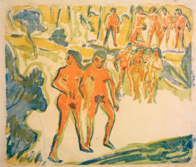 Gruppen Badender von Ernst Ludwig Kirchner