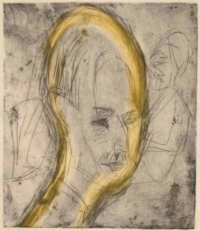 Kopf von Dr. Bauer von Ernst Ludwig Kirchner