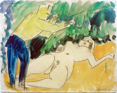 Maler und Modell von Ernst Ludwig Kirchner