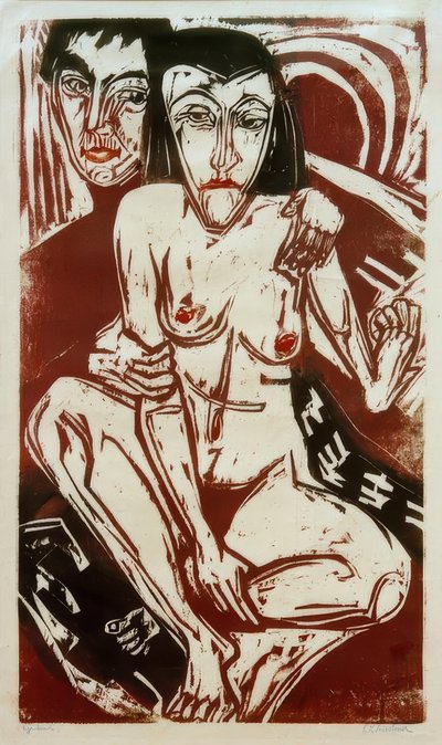 Melancholie (Selbstbildnis mit Erna) von Ernst Ludwig Kirchner