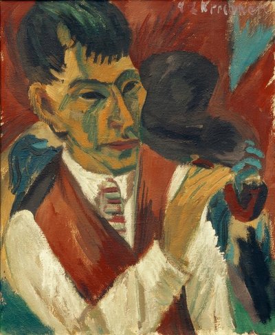 Otto Mueller mit Pfeife von Ernst Ludwig Kirchner