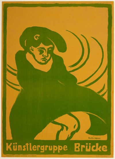 Plakat für Die Brücke von Ernst Ludwig Kirchner