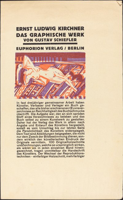Liegender Akt mit Katze von Ernst Ludwig Kirchner