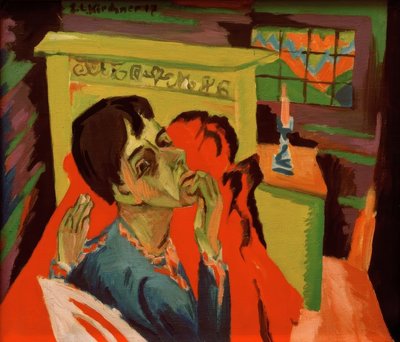 Selbstporträt als Kranker von Ernst Ludwig Kirchner