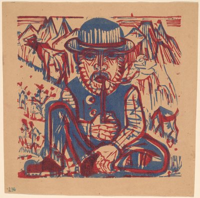 Rauchender Bauer von Ernst Ludwig Kirchner