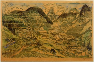 Stafelalp mit Tinzenhorn von Ernst Ludwig Kirchner