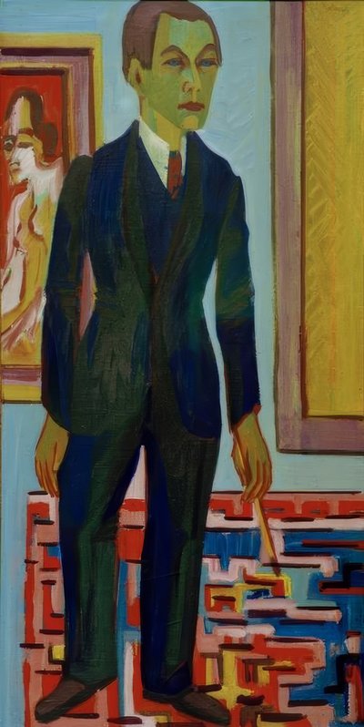 Stehender Maler. Selbstporträt von Ernst Ludwig Kirchner