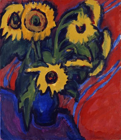 Sonnenblumen, 1909-18 von Ernst Ludwig Kirchner