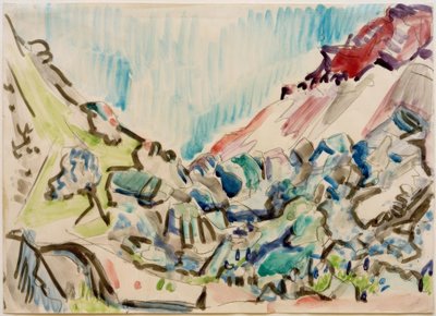 Taleinschnitt bei Davos von Ernst Ludwig Kirchner