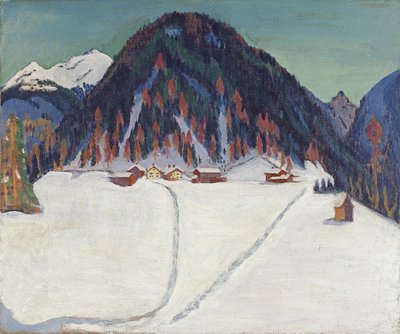 Der Junkerboden im Schnee, ca. 1936-1938 von Ernst Ludwig Kirchner