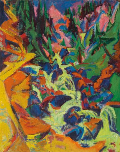 Der Wasserfall, 1919 von Ernst Ludwig Kirchner