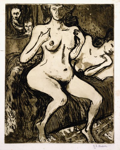 Zwei Frauen, 1907 von Ernst Ludwig Kirchner