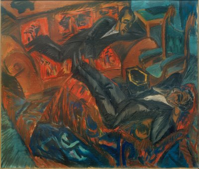 Zwei Freunde im Gespräch von Ernst Ludwig Kirchner