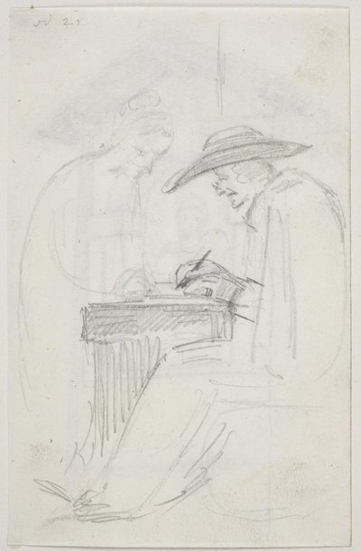 Studie zu "Der Briefschreiber und das Mädchen" von Ernst Meyer
