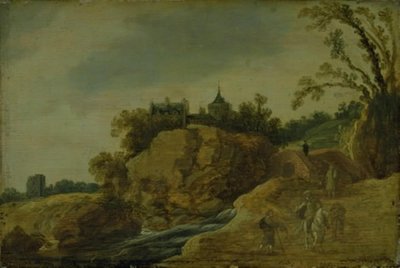 Felsige Landschaft mit einer Burg von Esaias van de Velde