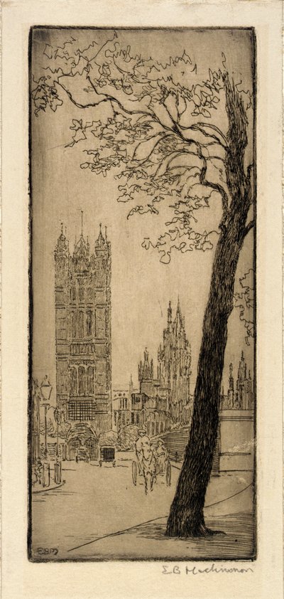 Londoner Szene mit Kirche von Esther Blaikie MacKinnon