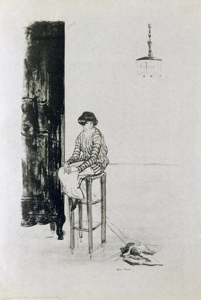 Eine Dame und ihr Stricken von Ethel Gabain
