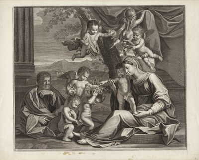 Heilige Familie mit Putti von Etienne Baudet (possibly)