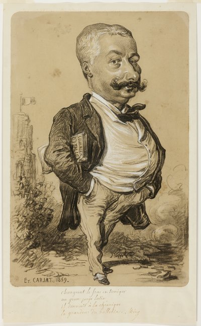 Karikatur eines Mannes von Etienne Carjat