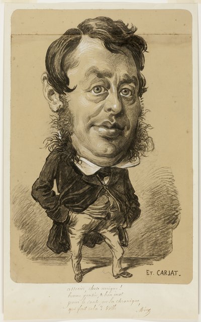Karikatur eines Mannes von Etienne Carjat
