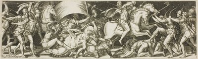 Schlacht von Kavalleristen und Infanteristen von Etienne Delaune