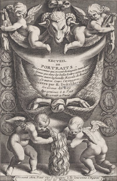 Frontispiz aus Sammlung von Porträts von Etienne Desrochers