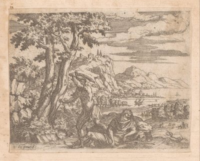 Landschaft mit Jupiter und Io von Etienne Duperac