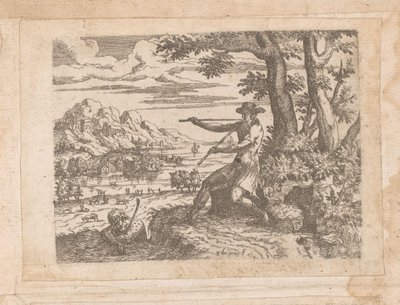 Landschaft mit Merkur und Argus von Etienne Duperac