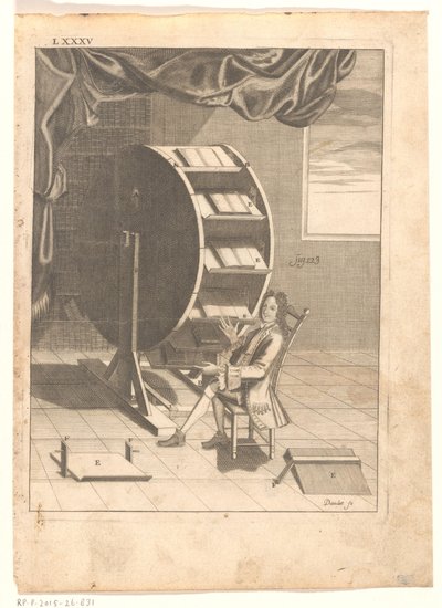 Bücherkarussell von Nicolas Grollier de Servière von Étienne Joseph Daudet