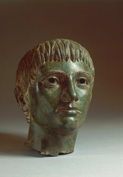 Bronzekopf eines Jugendlichen, etwa 330 v. Chr. von Etruscan