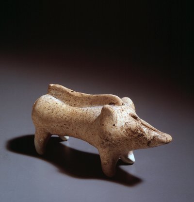 Schweineförmiges Keramik-Unguentarium, 580-560 v. Chr. von Etruscan