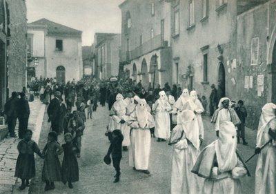 Trauerzug, Taormina, Sizilien, Italien, 1927 von Eugen Poppel