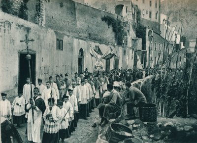 Prozession, Capri, Italien, 1927 von Eugen Poppel