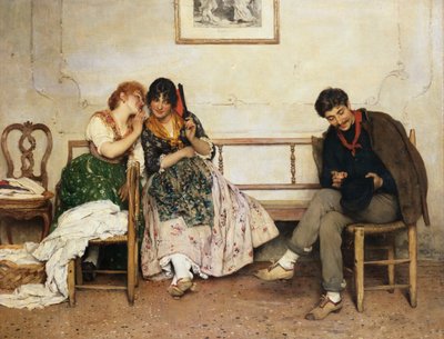 Liebesgeständnis, 1884 von Eugen von Blaas