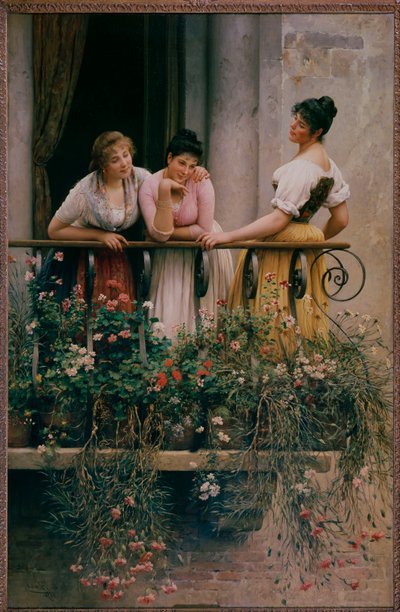 Der Balkon von Eugen von Blaas