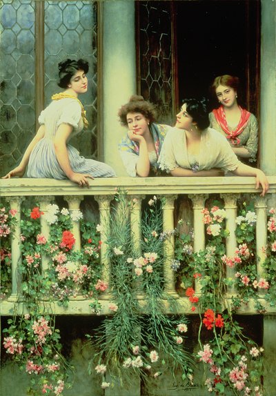 Der Balkon, 1911 von Eugen von Blaas